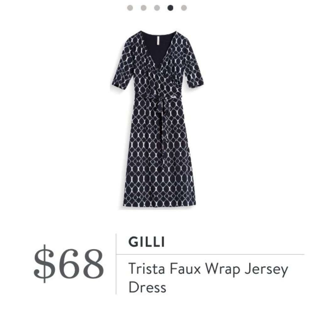 Gilli Trista Faux Wrap Jersey Dress